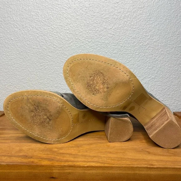 Vince Camuto Tressa Suede Peep-Toe Lace Up Heel - Picture 5 of 6